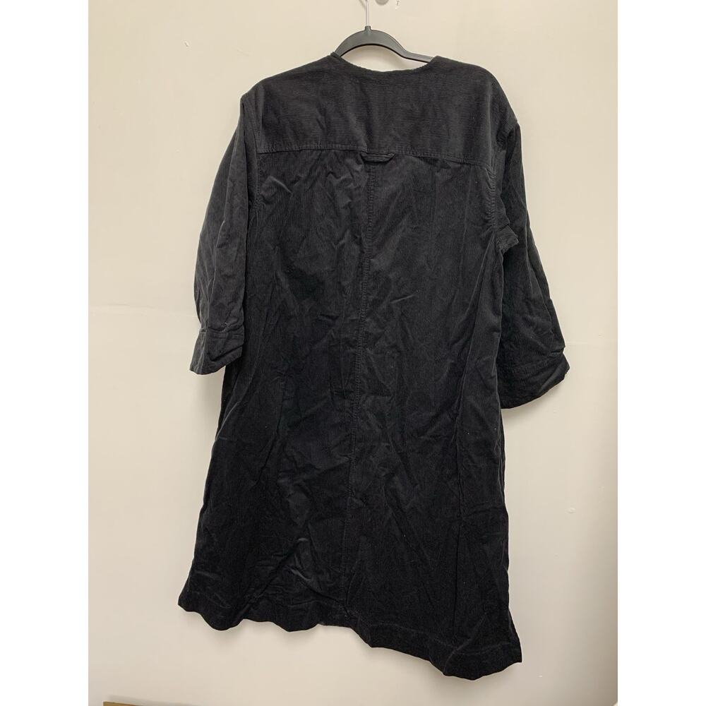 TOAST Cord Tunic Dress Black Grey Corduroy Wale Cotton Large - Picture 3 of 3